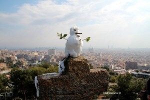 Snowman at Turó Tres Creus
