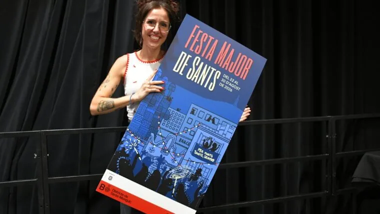Poster for the 2026 Festa Major de Sants by Mamen Díaz